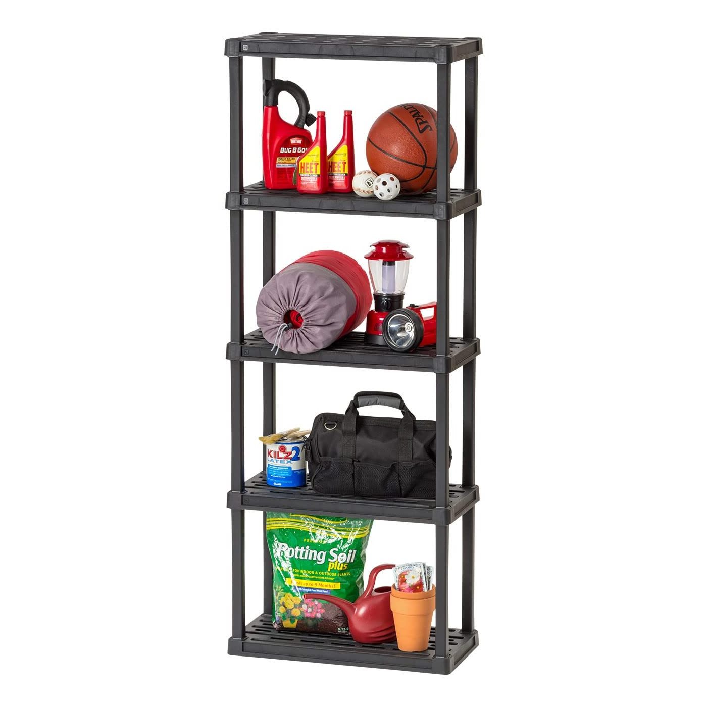 Floor Standing Storage Racks Shelving Units Plastic Garage Shelf Bathroom Shelf Multilayer Plastic Storage Shelf Rack For Home