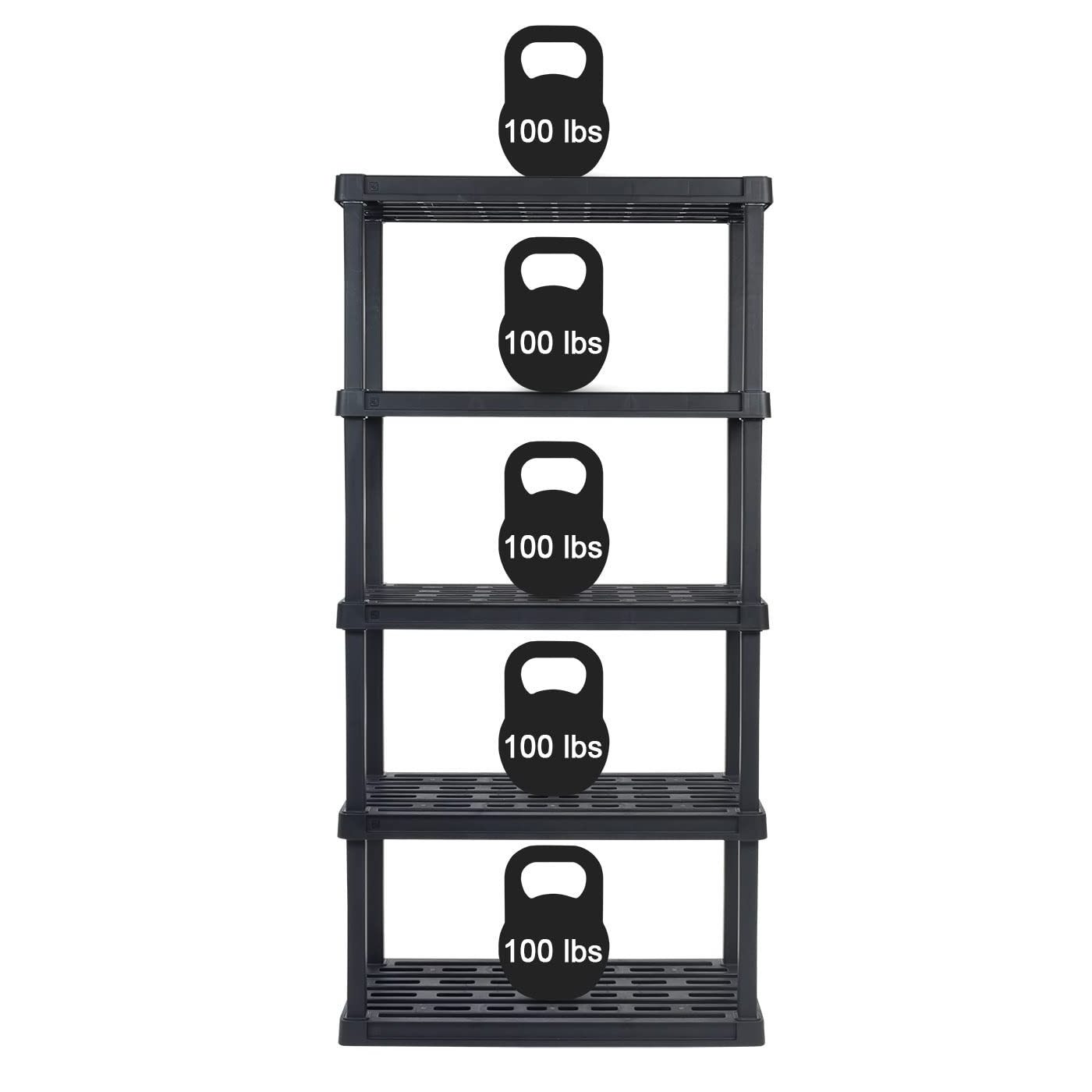 Floor Standing Storage Racks Shelving Units Plastic Garage Shelf Bathroom Shelf Multilayer Plastic Storage Shelf Rack For Home