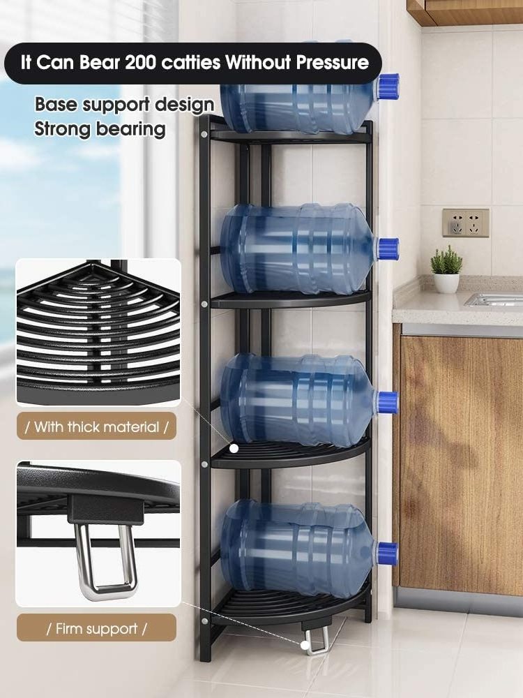 Multi Corner Shelf Kitchen Bathroom Metal Space Saving Corner Shelf Unit Storage Tower Shelf Rack