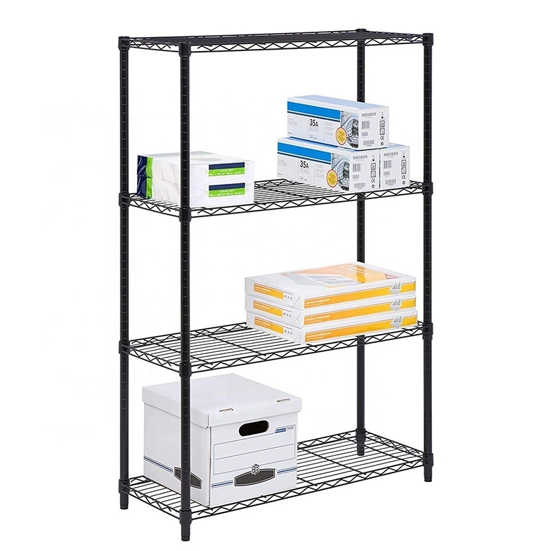 Laundry Bathroom Mesh Shelving Metal Storage Rack Display Shelving Adjustable Wire Shelves for Kitchen Pantry Closet