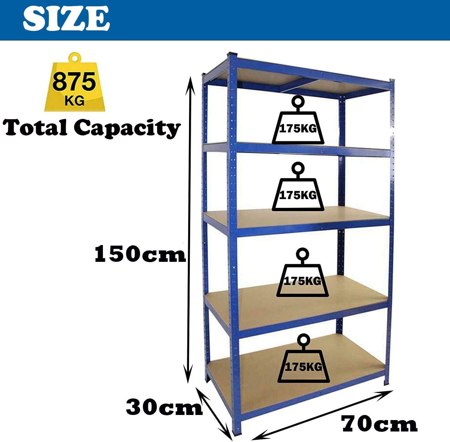 Medium Capacity Warehouse Stacking Racks Storage Garage Rack Iron Shelves Boltless Shelving