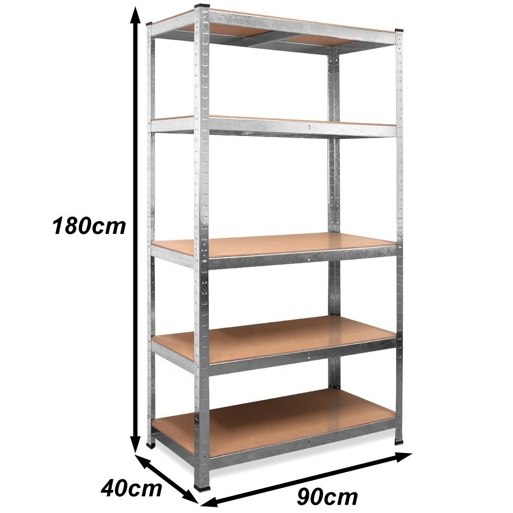 Heavy Duty 5 Tier Shelf Boltless Rack Garage Galvanized Shelving Unit Steel Racking