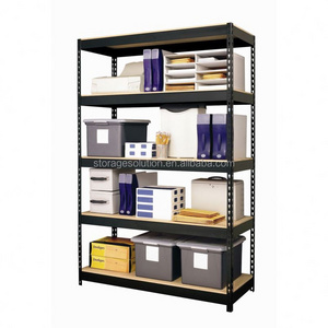 Adjustable Powder Coated Metal Shelves Stackable Racks Warehouse Garage Boltless Shelving Storage Shelf