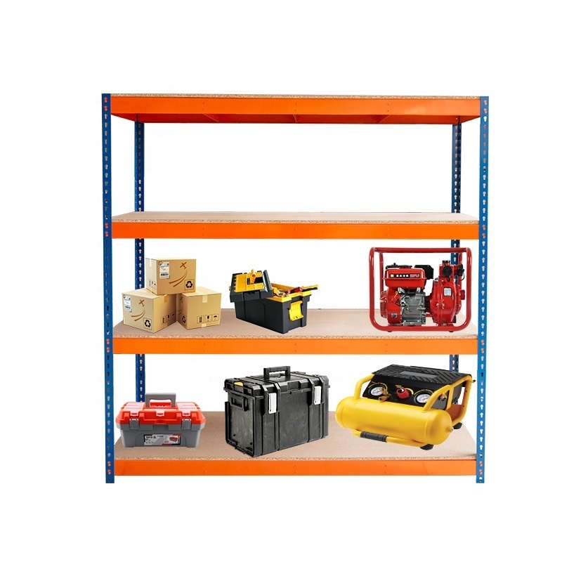 Powder Coated Easily Assemble 400kg/Layer Shelf Racks Warehouse Tools Workshop 4 Tier Heavy Duty Shelves Metal Iron Shelving