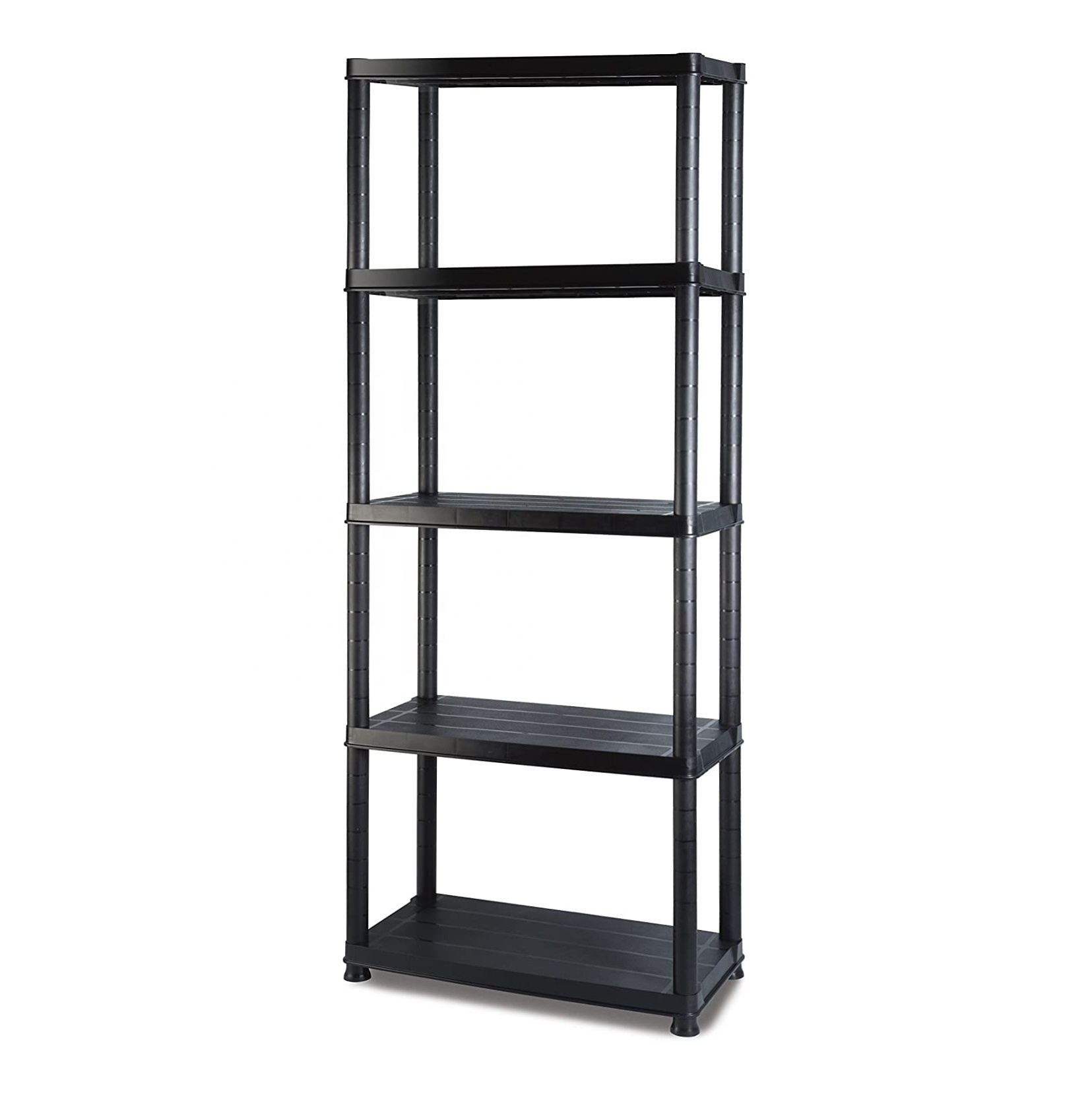 Industrial Warehouse Lightweight Adjustable Assembly Boltless Stackable Display Plastic Garage Storage Rack Shelf