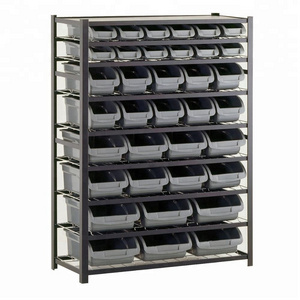 Storage plastic bin shelving