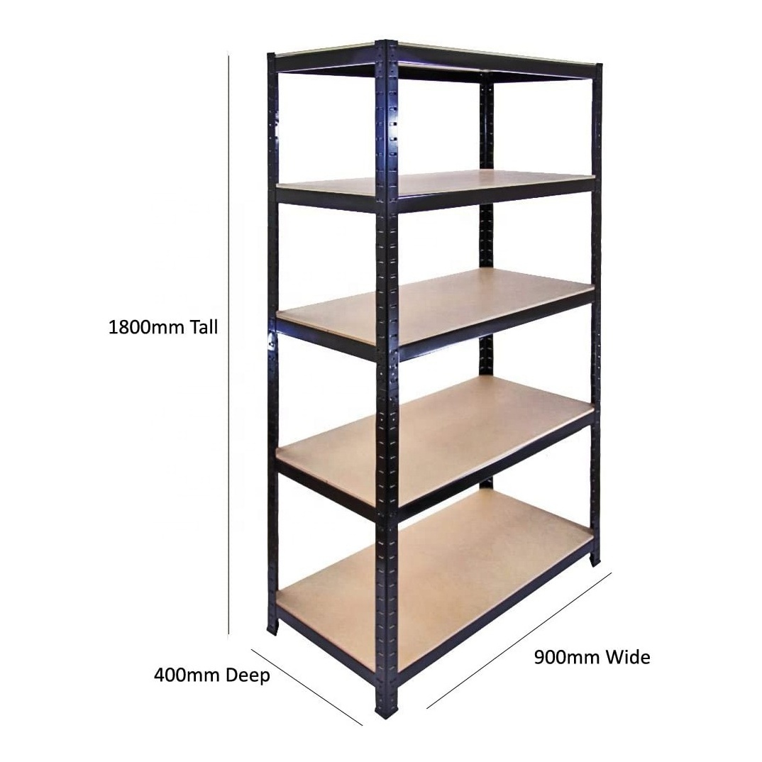 180cm x 90cm x 45cm 5 Tier 875KG Capacity Boltless Garage Shed Warehouse Storage Shelving Unit Warehouse  Metal Rack