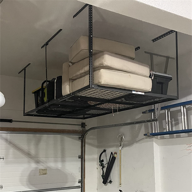 Steel Industrial Storage Metal Overhead Hanging Rack Mounting Wall Mounted Shelves Racking System Garage Ceiling Storage Rack