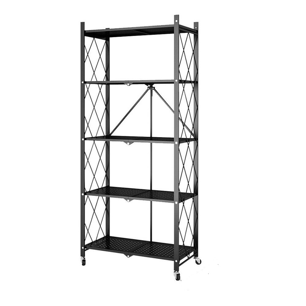 Office and Living Room 3 4 5 Tiers shelf Folding Rustic Bookshelf Flower Storage Rack