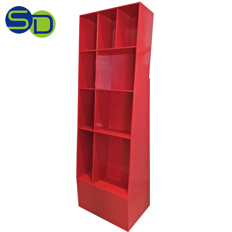 Factory hot sale POS Cardboard Paper Display Floor Shelf Carton Stand  white cardboard display stand