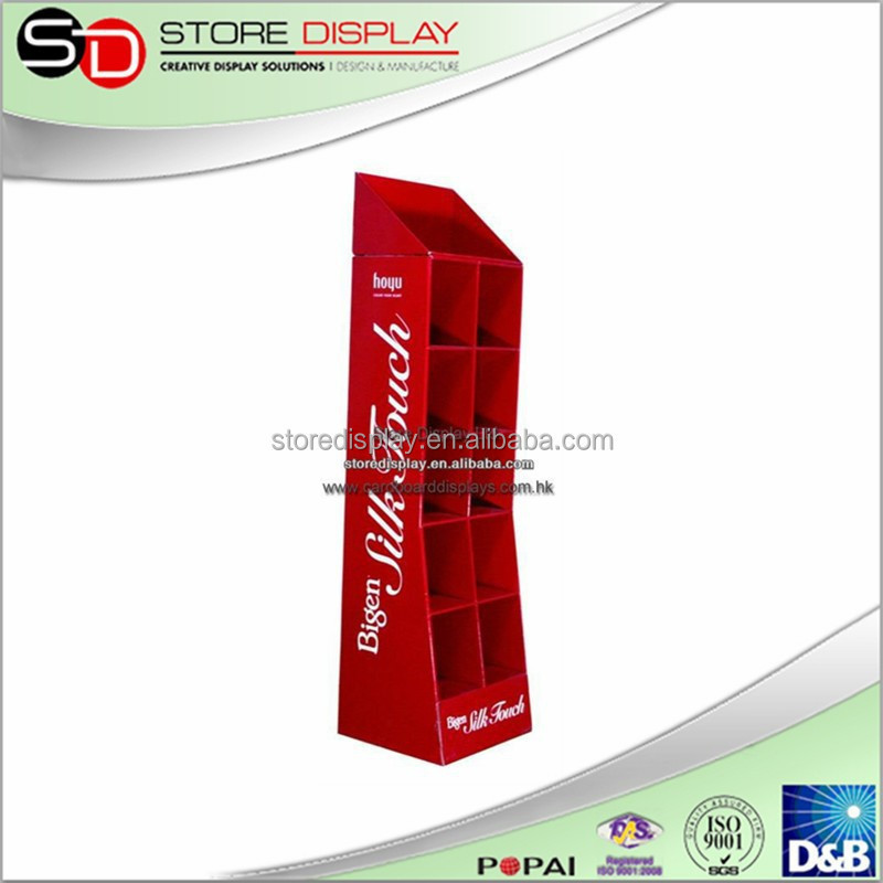 Hot sale Floor standing pop drink shelf, cardboard display stands for soft drinks display, cardboard cd display stands