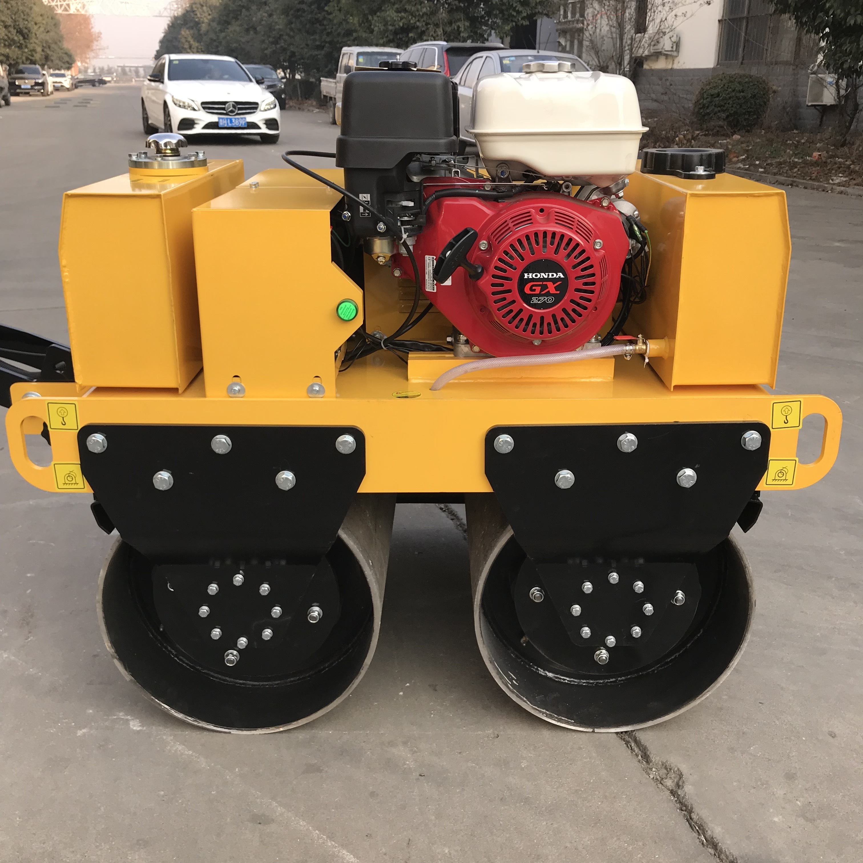 550kg CE Hand Held Mini Asphalt Mini Roller Baby Walk Behind Electric Start Road Roller