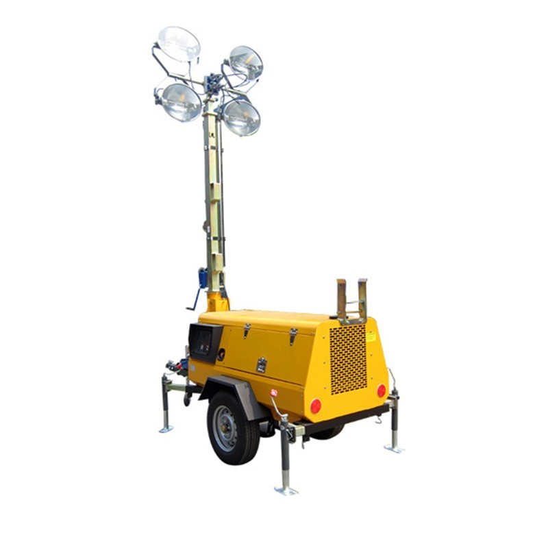 5.5 meters to 9 meters  light tower portable equipped with Yan mar diesel tower light 4*400W LED or 4*1000W metal halide lamp