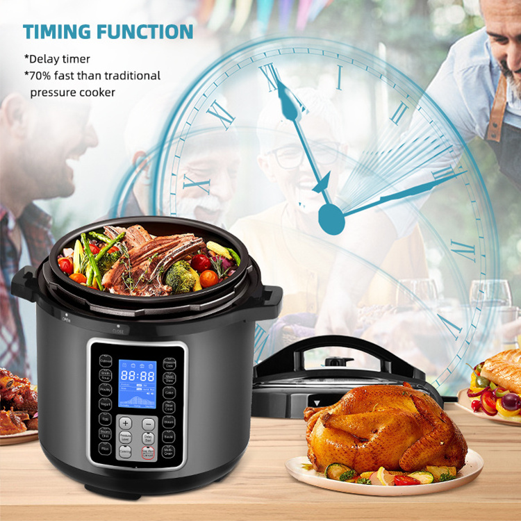 Most Popular Lcd Display 8qt 8l Multi Functional Granitic Pot Electric Pressure Cooker