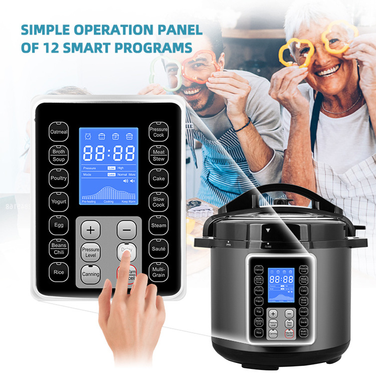 Most Popular Lcd Display 8qt 8l Multi Functional Granitic Pot Electric Pressure Cooker