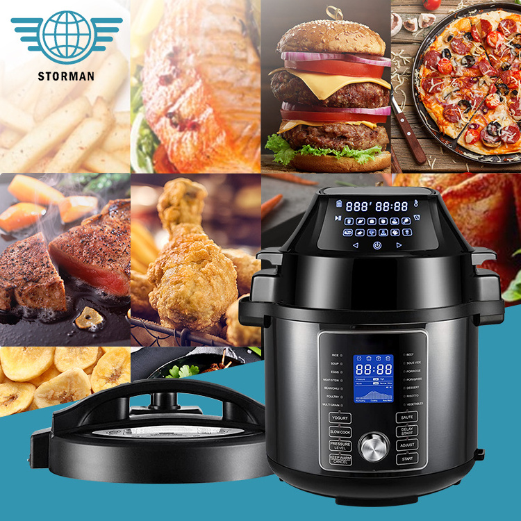 New Arrivals Household Kitchen 6Qt Multifunction Vacuum 1000W 1500W Electric Power 2 In 1 Pressure Cooker