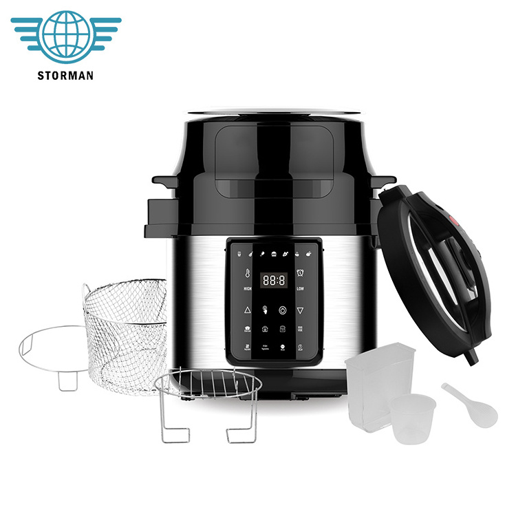 Energy Saving 220V Multifunction Vacuum Rice Cooker Smart 2 In 1 Air Fryer Electric Pressure Multicooker