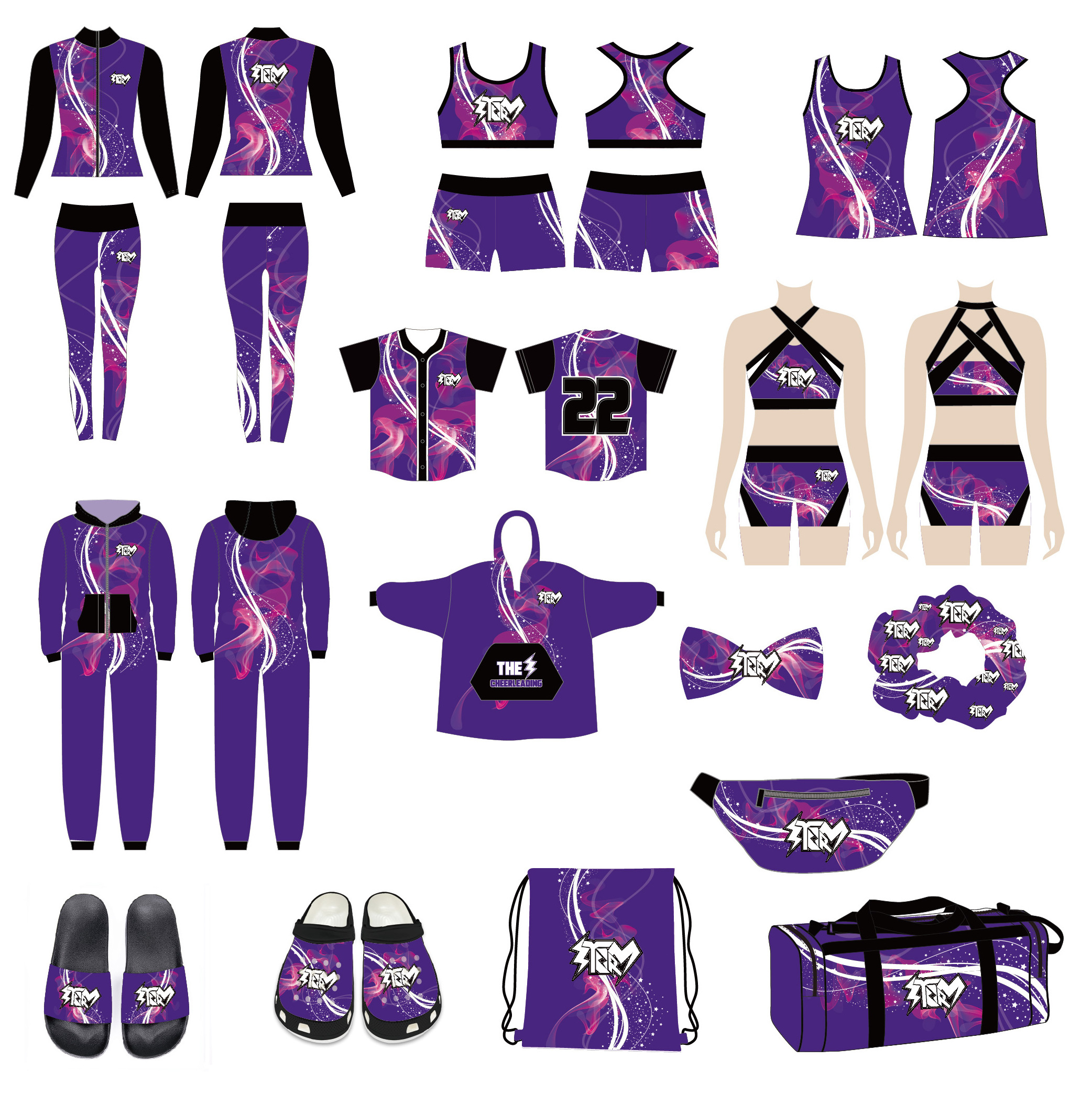 Custom all stars cheerleading costume packages royal blue cheerleading uniforms