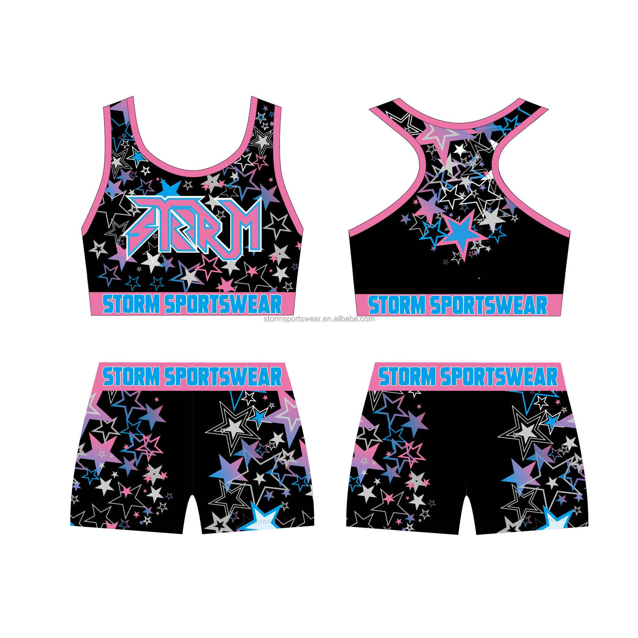 cheer and Dance practice wear Manufacturer Custom sport bra top and shorts Sports  Track Suit Warm Up Australia designer 2022