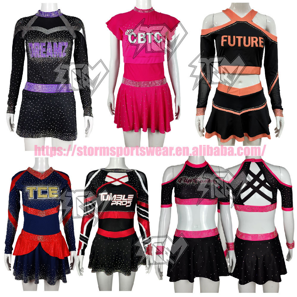 Custom all stars cheerleading costume packages royal blue cheerleading uniforms