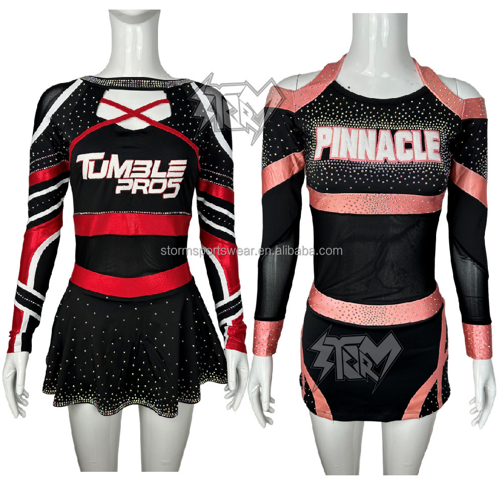 Black and red cheerleading uniforms, design your own cheerleading uniform