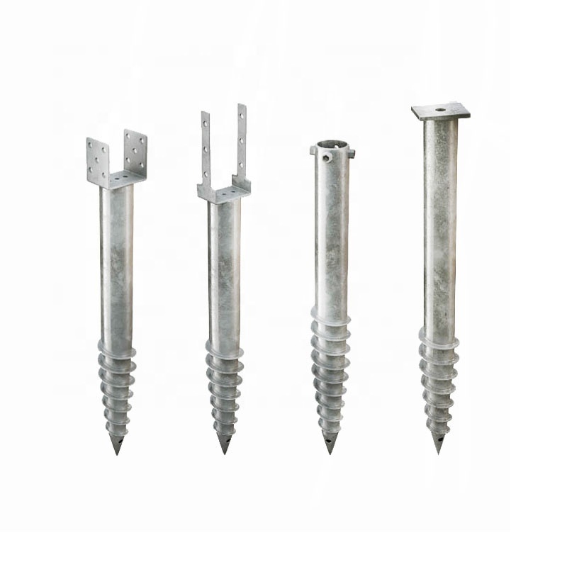 Manufacturer Galvanized Solar Mounting Component Ground Screw Anchor Pile For Construction Foundation