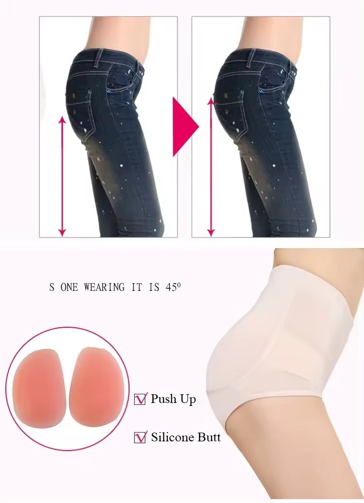 Factory Natural Silicone Pad Enhancer Ass Panty Hip Butt Lifter Underwear Invisible Bottom Shaper Sexy Padded Shapewear Panties