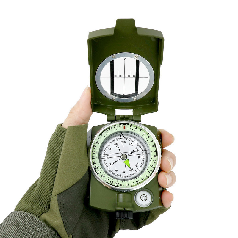 Outdoor Hiking Survival Emergency Compass Waterproof Night Light Compass