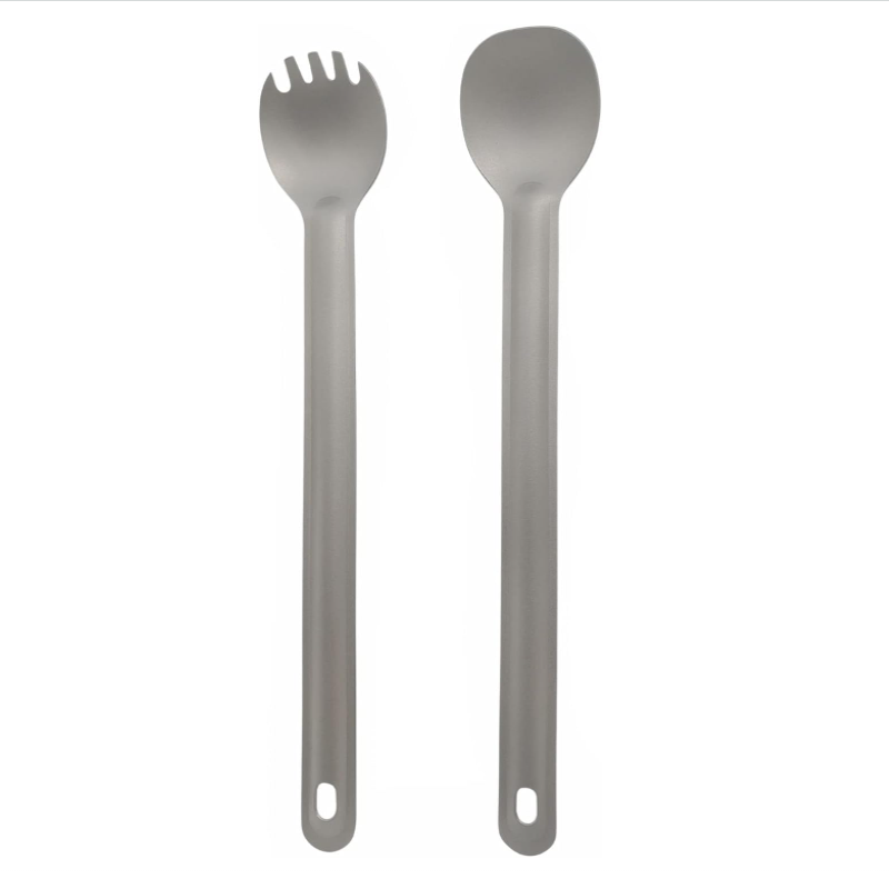 Ultra-light portable camping hiking picnic titanium tableware titanium spoon