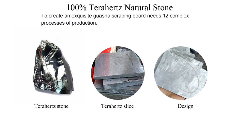 Terahertz Stone Guasha Set Body Facial Massage Tool OEM ODM Terahertz Gua Sha Therapy Healing Stone