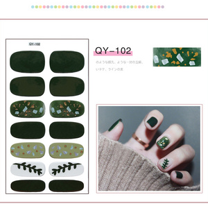 NEW DESIGN 3D Metal Glitter Bear Sky Sesame Street Semi-cured Nail Wrap Top Quality Gel Nail Glue Sticker on Art Nail