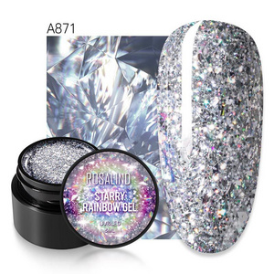 Rosalind starlight Diamond Gel New nail art Flash nail polish gel color sequins UV nail glue