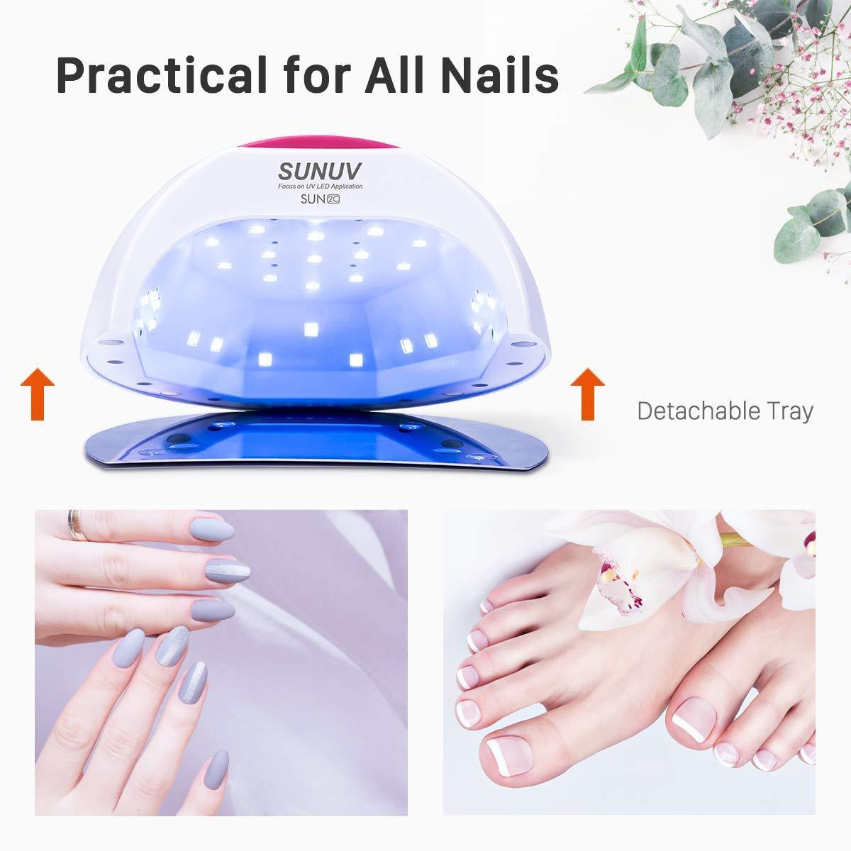 Gel UV Nail Lamp SUN2C 48W UV LED Nail Dryer Light for Gel Nails Polish Manicure Professional Salon Curing Lamp