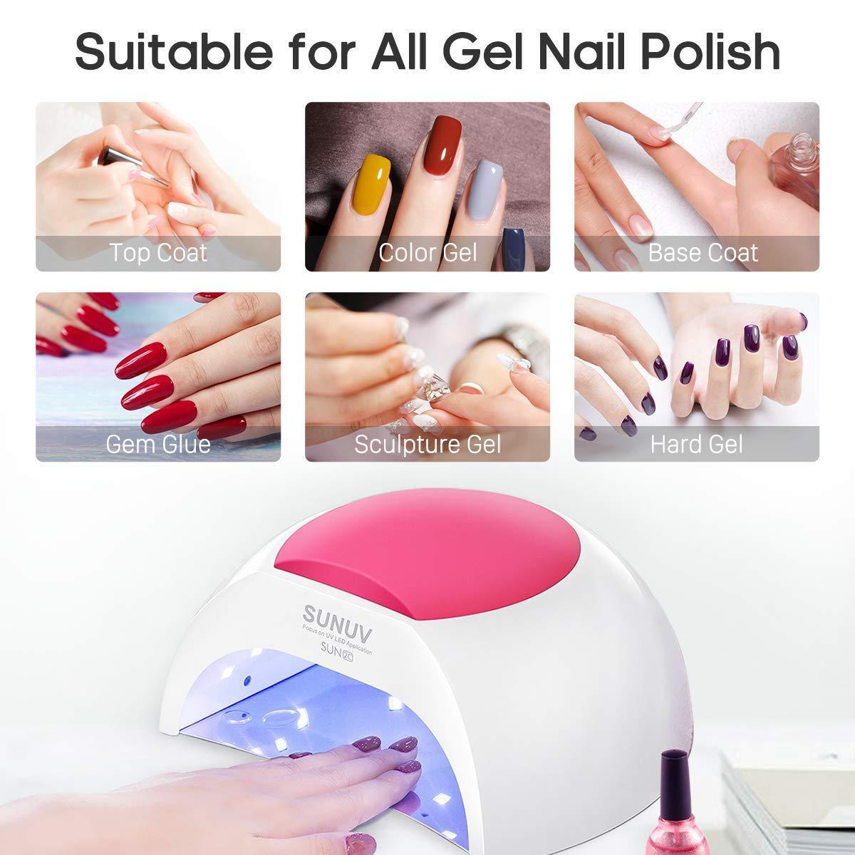 Gel UV Nail Lamp SUN2C 48W UV LED Nail Dryer Light for Gel Nails Polish Manicure Professional Salon Curing Lamp