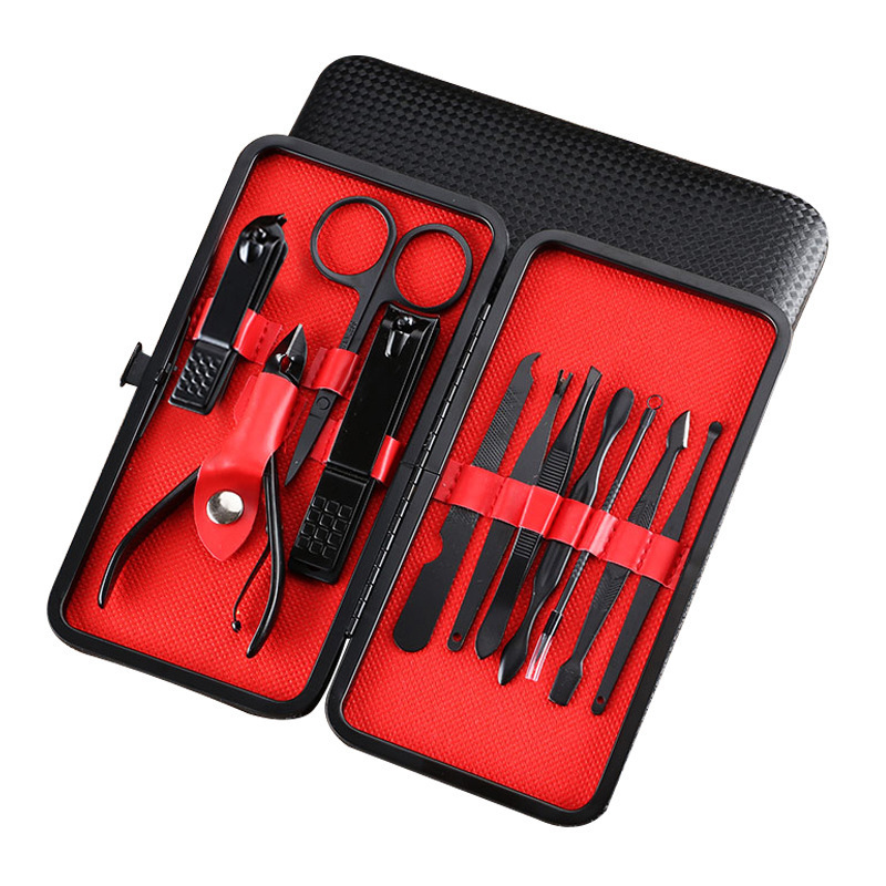 High quality 7-18pcs Black Nail Clippers Beauty Manicure Tool Set Pedicure Manicure Nail Clipper tool