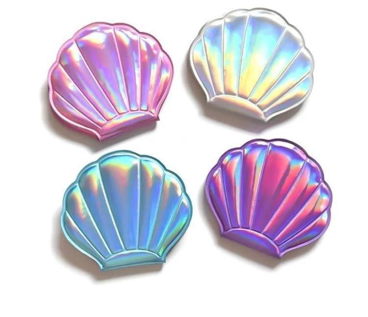 Shell Shape Cute Dual Sided Portable Double Folding Mini Personalized gift Makeup Travel Small Hand Pocket Mirror