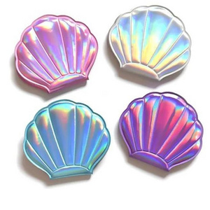 Shell Shape Cute Dual Sided Portable Double Folding Mini Personalized gift Makeup Travel Small Hand Pocket Mirror