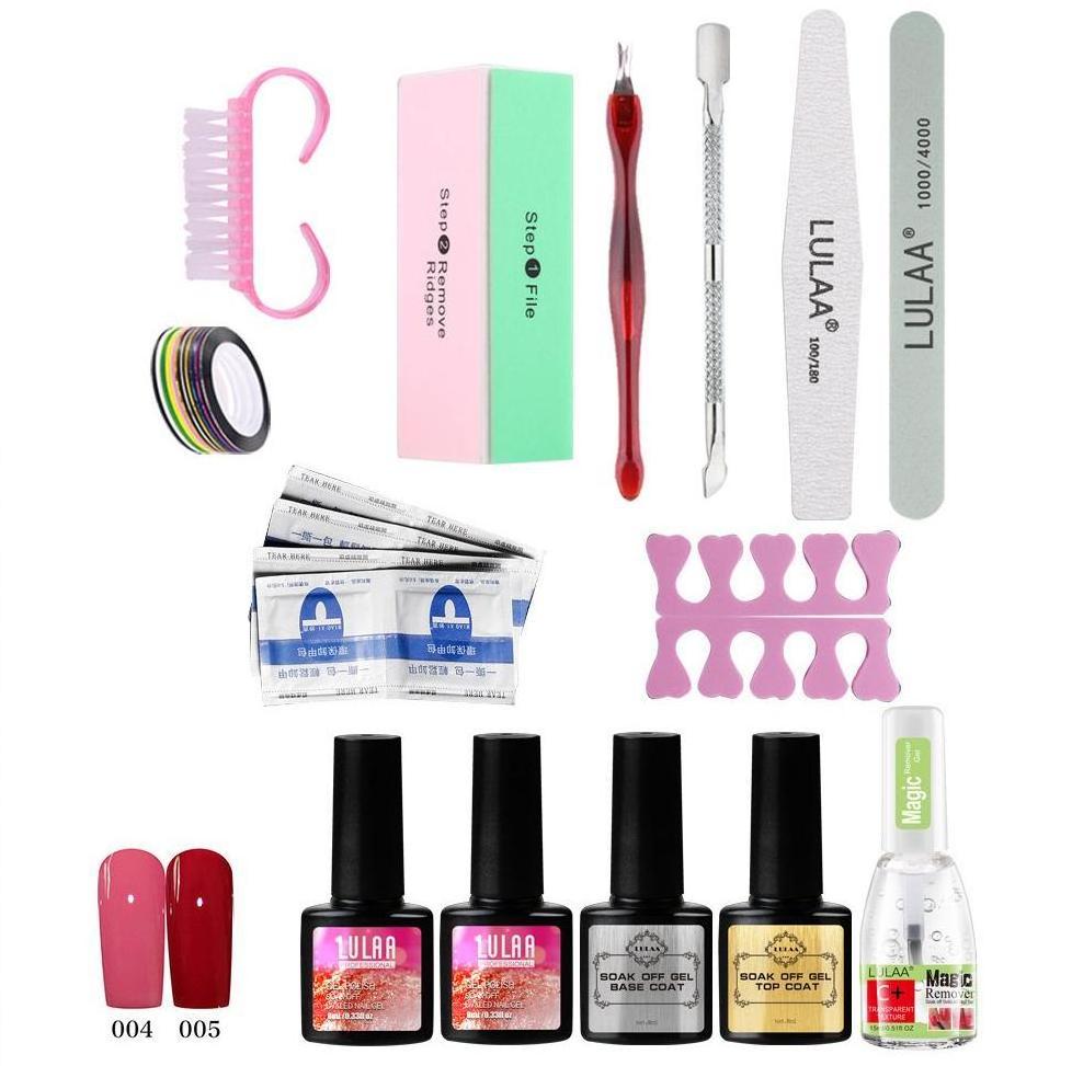 Gel Nail Polish Starter Kit 48 Colors 19 Pcs With 36W LED UV Nail Lamp Nail Lacquer Varnish Gel Polish with Full Manicure Tools