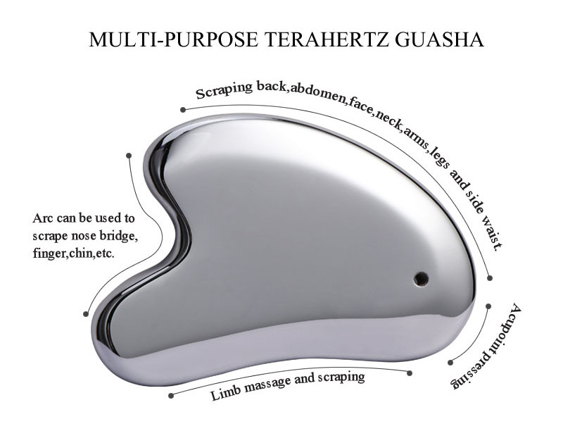 OEM ODM Logo Welcome Terahertz Stone Guasha Set Body Facial Massage Tool OEM ODM Terahertz Gua Sha Therapy Healing Stone