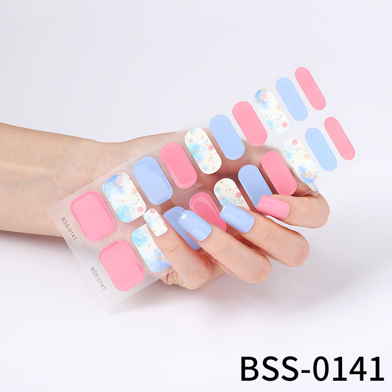 172 Designs Beach Vacation 3D Semi cured Gel Nail Sticker Top Quality Custom Logo Winter Holiday Nail Polish Gel Nail Wrap