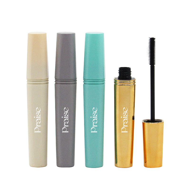 Creatively-designed mascara container with silica gel brush 15ml portable multiple color cosmetic plastic empty tube