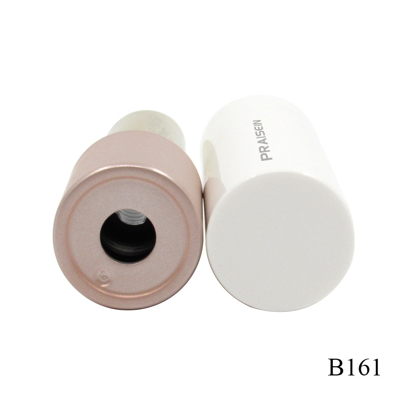 Customized refillable flow backward lipstick tubes packaging, clasp type diagonal lipstick round tube label printing