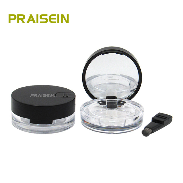 OEM custom clear eyebrow cream container with mirror plastic eyebrow tint dye cream gel box