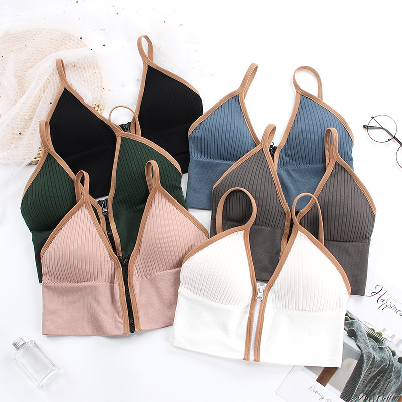 Sleeveless Crop Camisole Tank Tops Sport Bra Seamless Cami Workout Shirts With Built Bra For Women