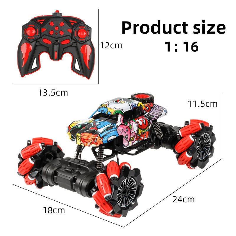 2.4G Dark Light Remote Control Rechargeable 360 Stunt Rotate Truck Rc Racing Off Road Climbing Monster Car For Kid