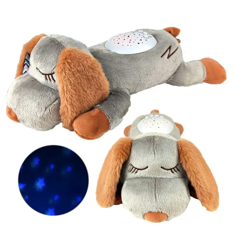 Washable Cute Pet Stuffed Animal Toys For Kids Stuffed Animal Plush Slumber Buddie For Kids Plush Projection Toys Colorful Light