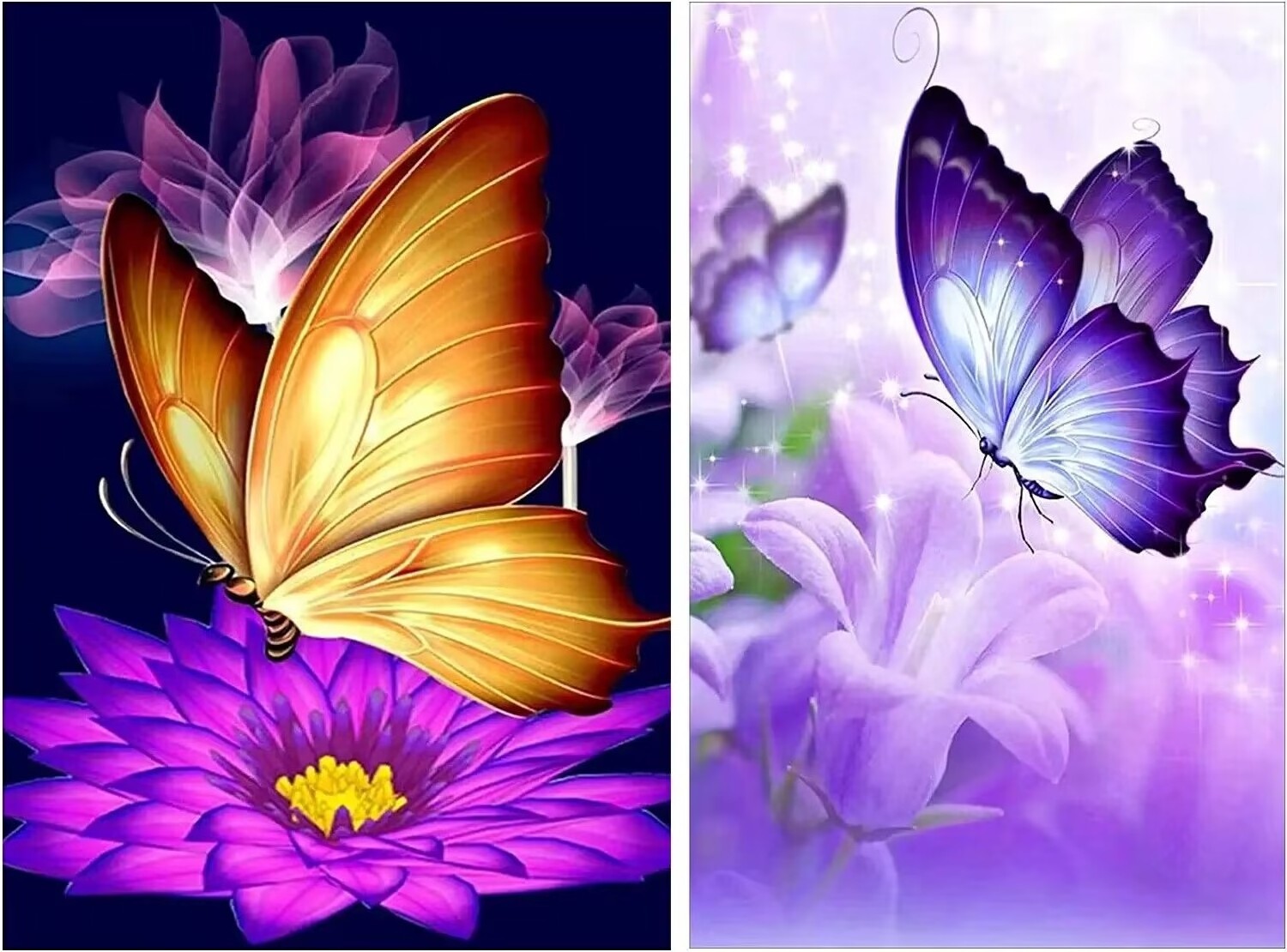 Hot sale diamond painting butterfly 5d diamond painting kit animal living room decoration