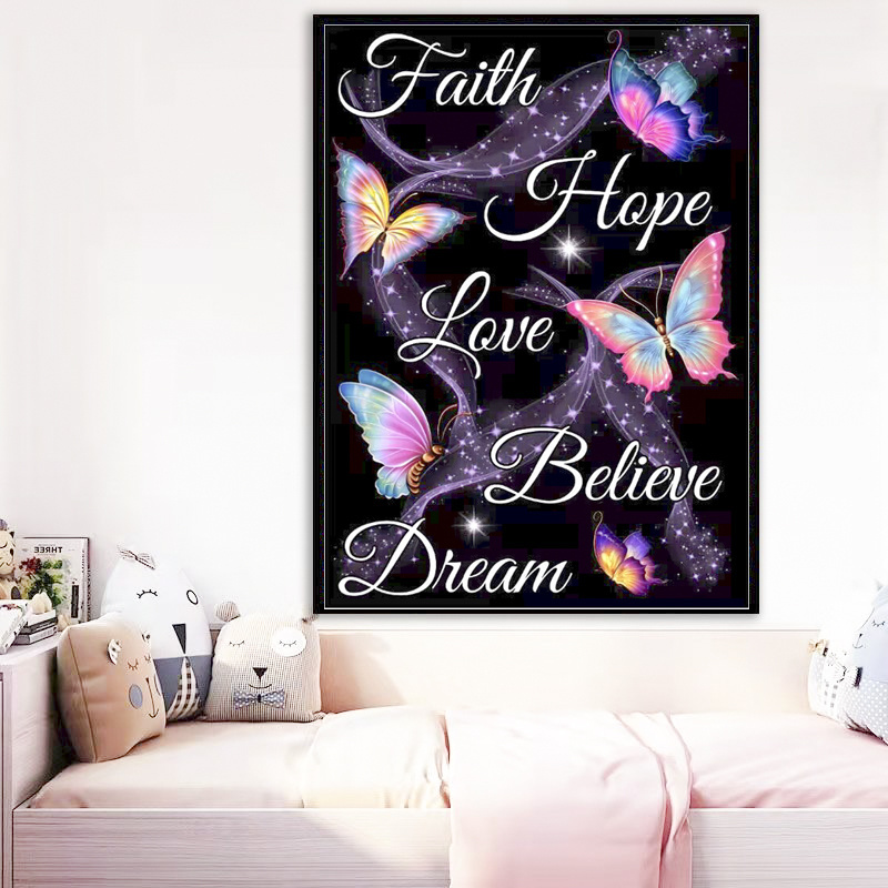 Hot sale diamond painting butterfly 5d diamond painting kit animal living room decoration