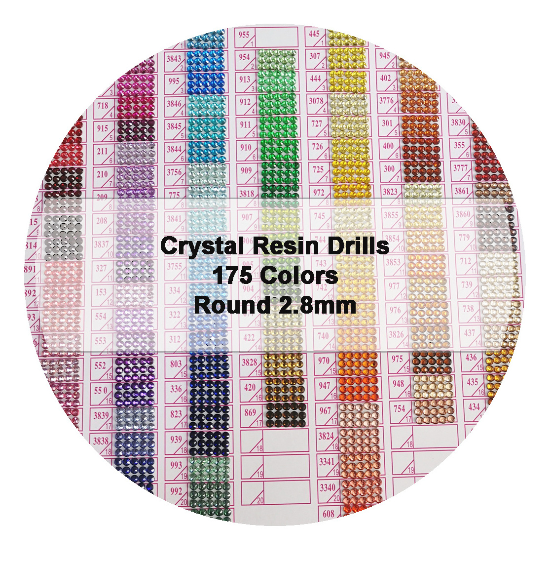 Mosaic Shiny Nail Beads Embroidery 2.5mm Resinstone Diamond Painting Round Crystal Resin Drills For DIY Diamond Painting