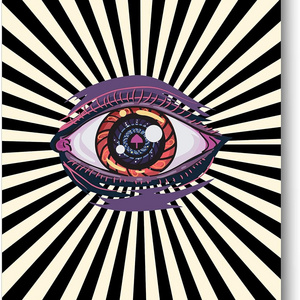 Room Decor Aesthetic Eye Poster, Cool Hippy Vintage Retro Wall Art Print, Funky Room Decor Poster Print 70s 80s Poster for Dorm